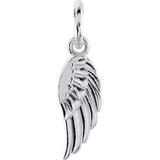 14K White Angel Wing Charm