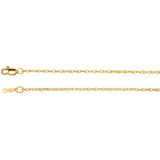 14K Yellow 1.5mm Rope 7" Chain