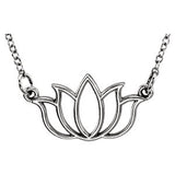 Sterling Silver Tiny Posh Lotus 16-18" Necklace