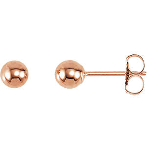 14K Yellow 3mm Ball Earrings