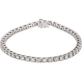 14K Yellow 4 1-2 CTW Diamond Line 7.25" Bracelet