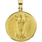 18K Yellow 13mm Guadalupe Medal