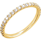 14K White 3-8 CTW Diamond Band