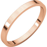 14K Rose 5mm Flat Band