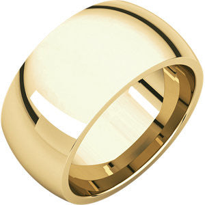 14K Yellow 10mm Comfort Fit Band