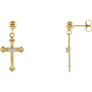 Cross & Ball Earrings