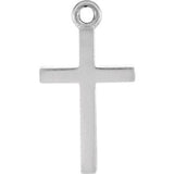 14K Rose Cross Charm