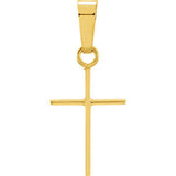 14K White 12x8mm Cross Pendant