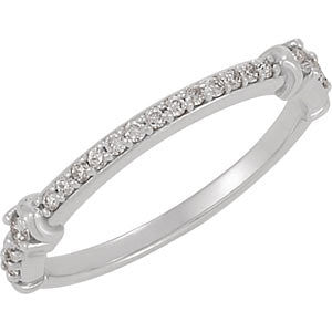 14K White 1-5 CTW Diamond Band