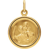 14K Yellow 14mm St. Christopher Medal