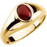 14K Yellow Mozambigue Garnet Ring