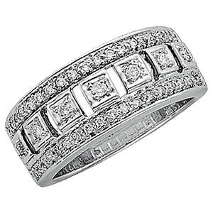 14K White 1-3 CTW Bridal Anniversary Band