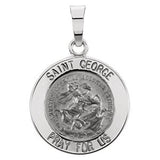 14K Yellow 18mm Round St. George Medal