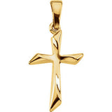 14K Yellow 18.5x13mm Cross Pendant