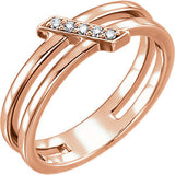 14K Rose .05 CTW Diamond Ring