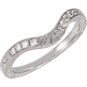 14K White 1-6 CTW Diamond Band