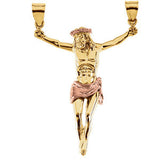 14K Yellow 53x38.5mm Crucifix Pendant