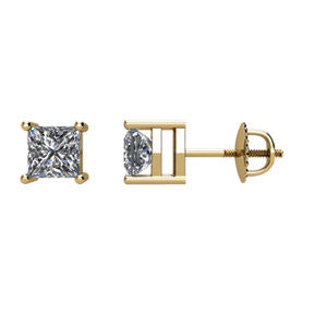 14K Yellow 1-2 CTW Diamond Earrings