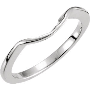 14K White 9x6mm Band