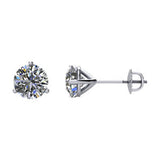 14K White 2 CTW Diamond Threaded Post Earrings