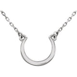 14K Yellow Crescent 18" Necklace