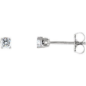 14K White 1-5 CTW Diamond Earrings