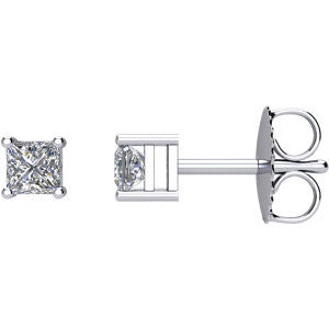 14K White 1-4CTW Diamond Earrings