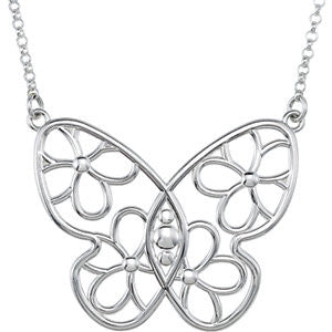 Butterfly & Floral-Inspired Necklace or Center