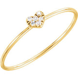 14K Rose .03 CTW Diamond Petite Heart Ring