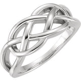 14K White Freeform Ring