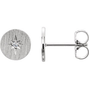 Sterling Silver .02 CTW Diamond Earrings