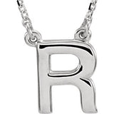 14K Yellow Letter "J" Block Initial 16" Necklace