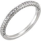 14K White 3-4 CTW Diamond Band