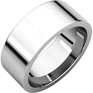 Platinum 8mm Flat Comfort Fit Band