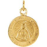 18K Yellow 21.75mm Miraculous Medal