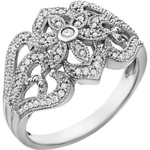 14K White 1-4 CTW Diamond Ring