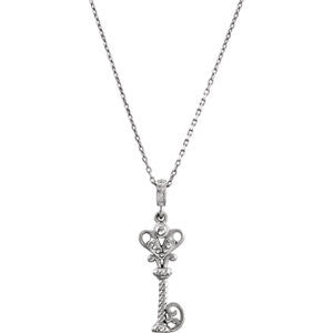 Sterling Silver Vintage-Style Key 18" Necklace