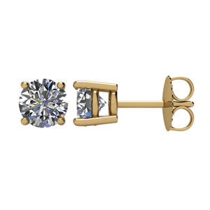 14K Yellow 1 1-2 CTW Diamond Earrings