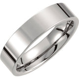 Titanium 4mm Flat Polished Band Size 5