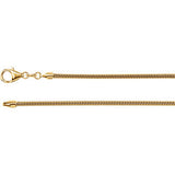 14K Yellow 2mm Solid Round Snake 7" Chain