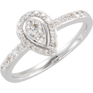 14K White 3-8 CTW Diamond Ring