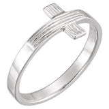 Sterling Silver The Rugged Cross® Chastity Ring with Packaging Size 8