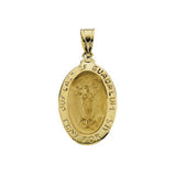 Sterling Silver 28.75x20mm Oval Our Lady of Guadalupe Medal