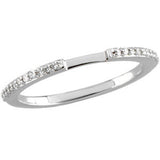 14K White 1-8 CTW Diamond Band for 5X5 Engagement