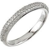 14K White 3-8 CTW Diamond Band