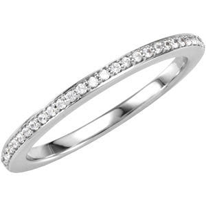 14K White 1-8 CTW Diamond Matching Band