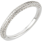 14K White 3-8 CTW Diamond Band