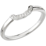 14K White .05 CTW Diamond Halo-Style Engagement Ring or Matching Band