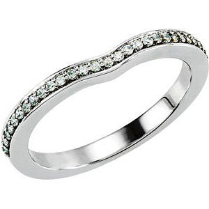 14K White 1-6 CTW Diamond Band