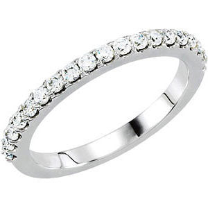 Platinum 1-2 CTW Diamond Band for 5.8 & 6.5mm Engagement